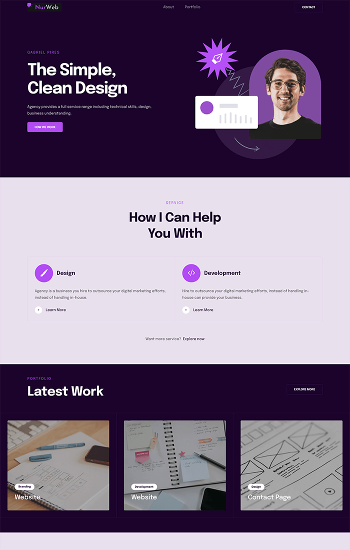Personal portfolio screenshort