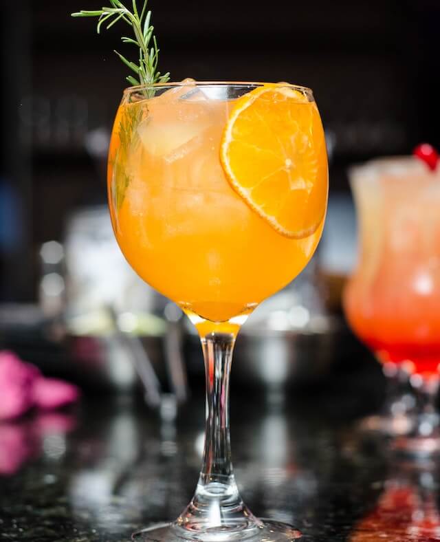 A glass of orange juice