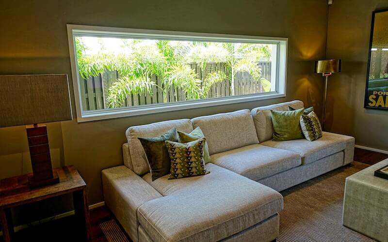 Drawing room with a sofa set