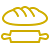 Icon of Bread and Rolling Pin
